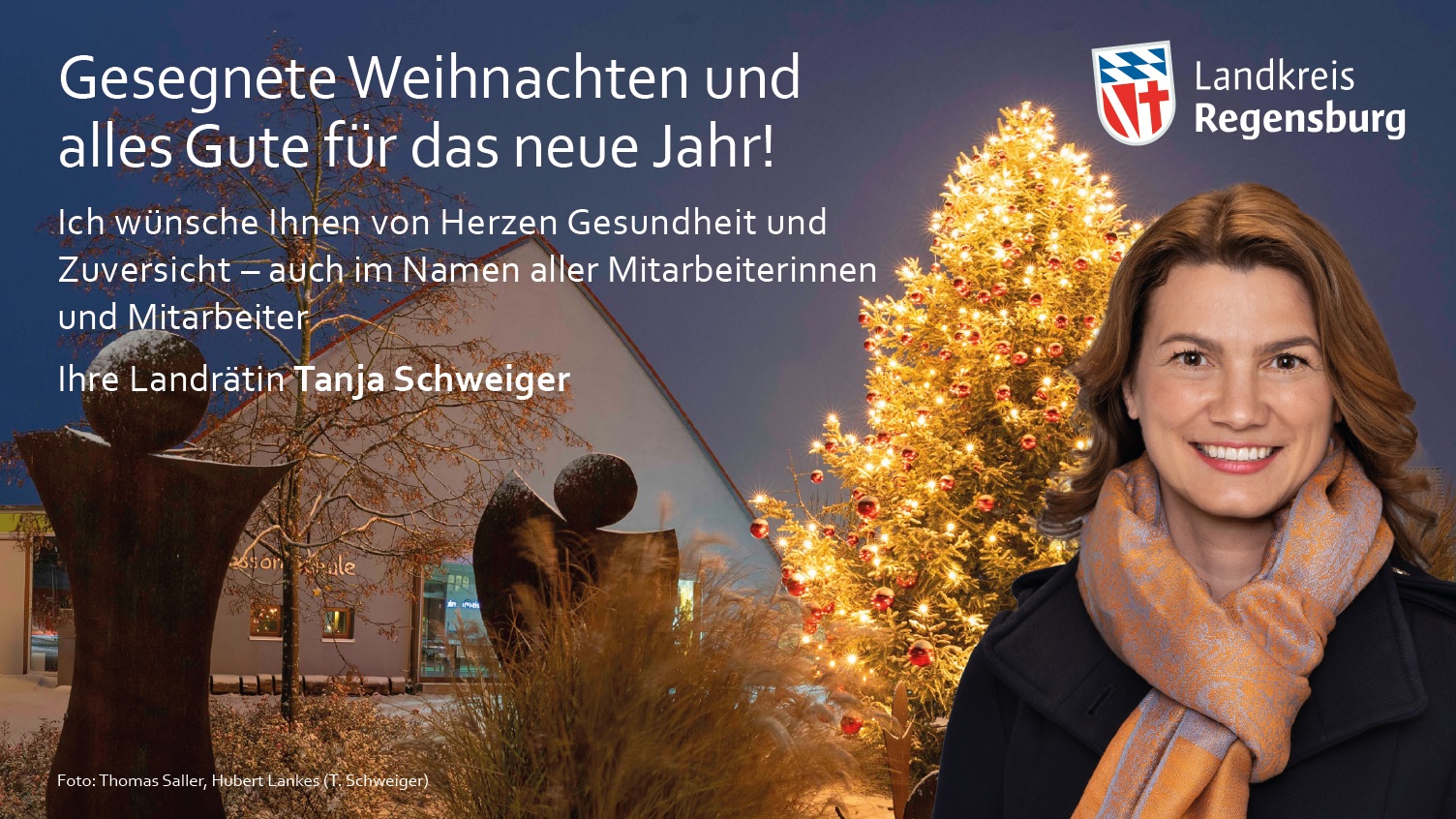 Weihnachtsanzeige Landrätin Tanja Schweiger